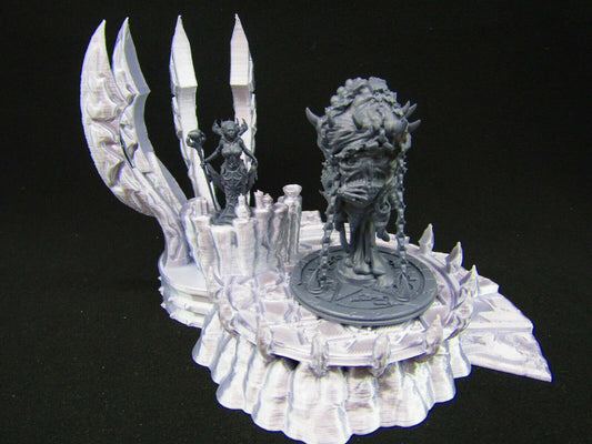 Evil Summoning Circle w Dark Priestess & Chained Ichor Demon Scatter Terrain