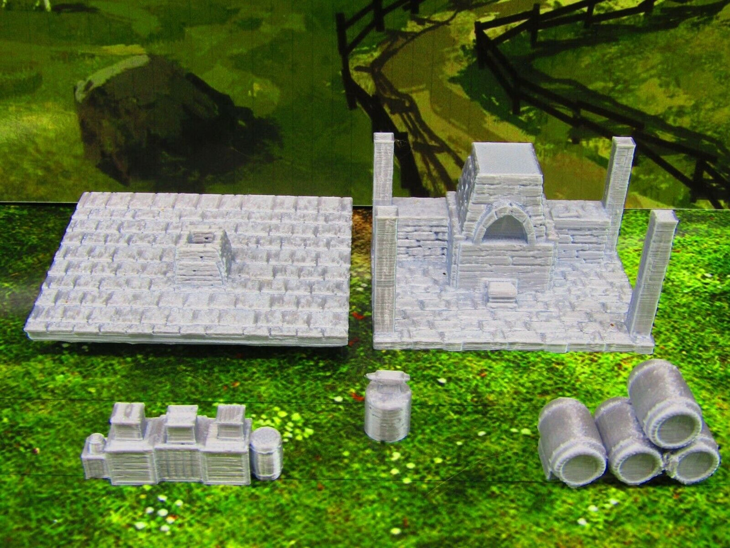 Small Blacksmith Shop Smithy's Forge Scatter Terrain Scenery 3D Printed Model