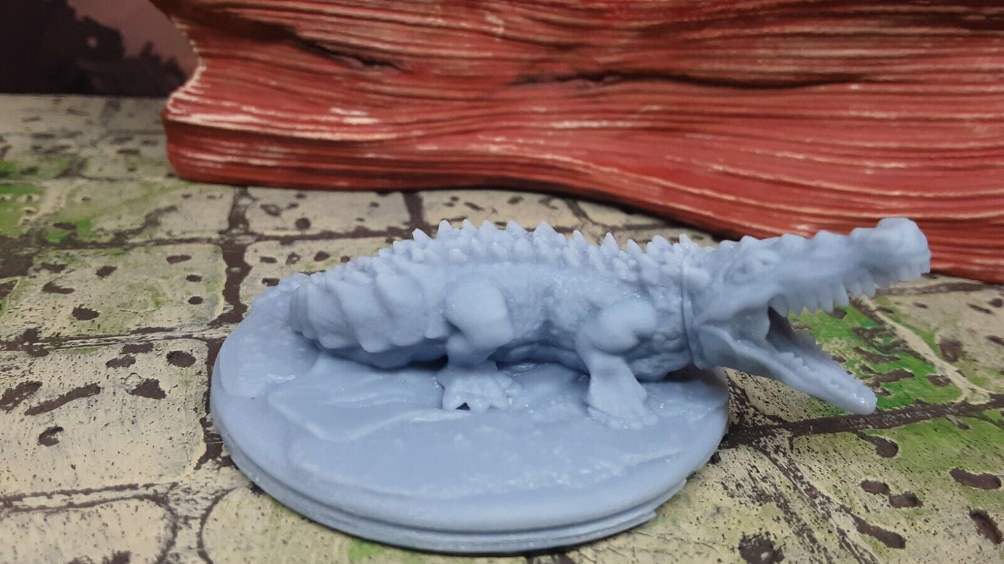 Monster Crocodile Encounter Mini Miniature 28/32mm Figure D&D 3D Printed Resin