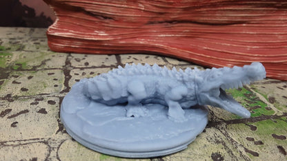 Monster Crocodile Encounter Mini Miniature 28/32mm Figure D&D 3D Printed Resin