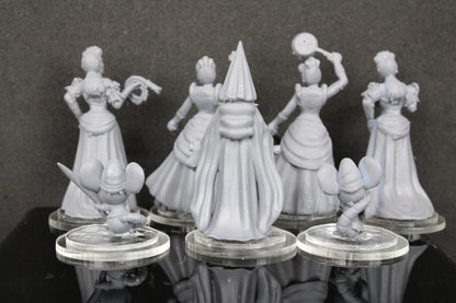 7pc Cinderella Set Mini Miniature RPG Tabletop Gaming Wargaming D&D