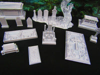 
              17pc Gravestone Tombstone Set Graveyard / Cemetery Scatter Terrain Scenery
            