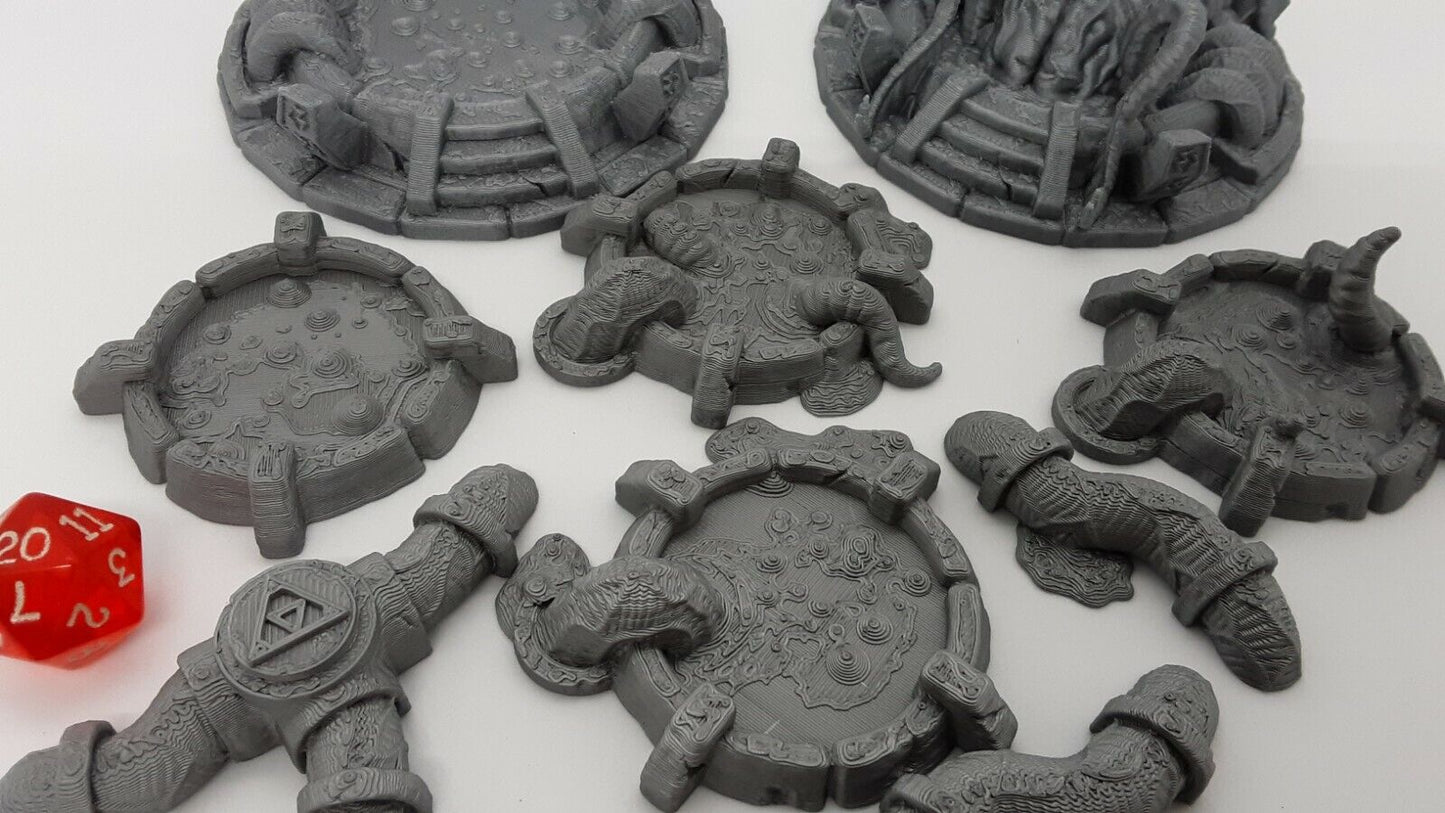 9 Piece Experimental Brain Growth Pools Scatter Terrain Scenery Dungeons Dragons