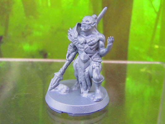 Orc Spearman Fighter Mini Miniatures 3D Printed Resin Model Figure 28/32mm Scale