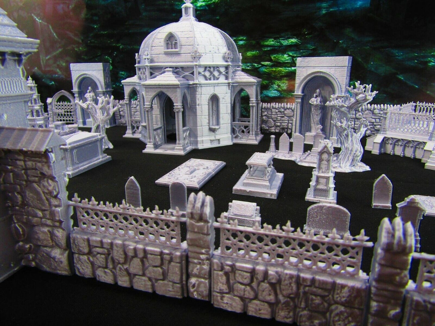 73pc Large Cemetery Graveyard Tomb Grave Set Scatter Terrain Scenery Tabletop