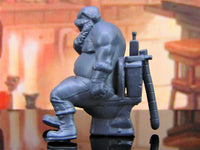 
              Drunken Passed Out Bad Santa On Toilet Mini Miniature Model Character Figure
            