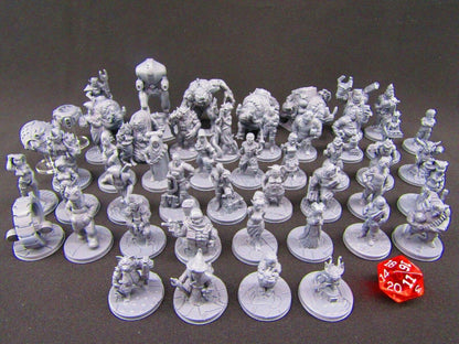 Sci Fi Mini Set 6 - 48pc Non Humans Novus Landing Mini Miniatures 3D Print