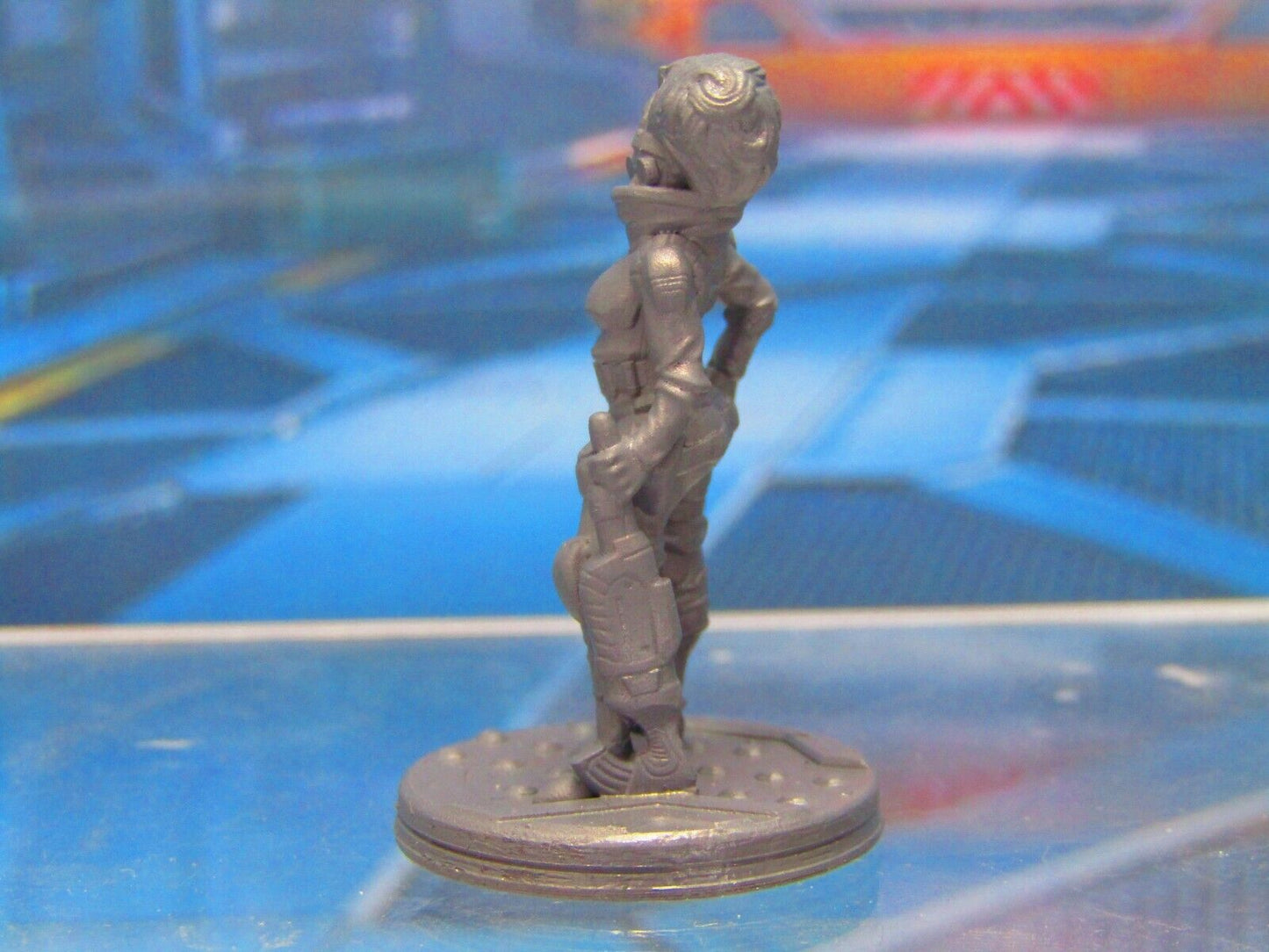 Female Human Cyberpunk Bounty Hunter Mercenary Mini Miniature 3D Printed Model