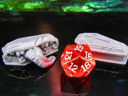 Coffin Casket Graveyard Mimic Monster Pair A Mini Miniature Model Character