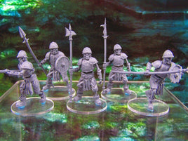 5pc Undead Skeletal Spearman Warrions Soldiers Skeletons Mini Miniatures 3D