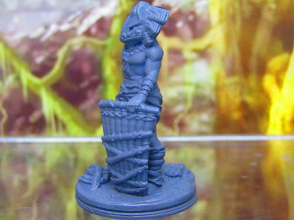 Masked Tribal Jungle Warrior Lizard Warrior Miniature Figure 3D Printed Model