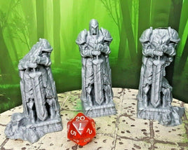 3 Piece Statue Ruins Scatter Terrain Scenery 28mm Dungeons & Dragons 3D Printed