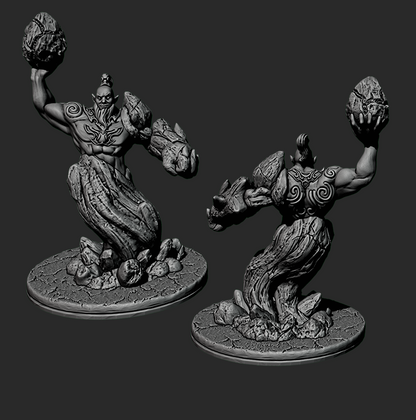 Earth Genie Djinn W/ Lamp Mini Miniatures Figure Tabletop Game 3D Printed Resin