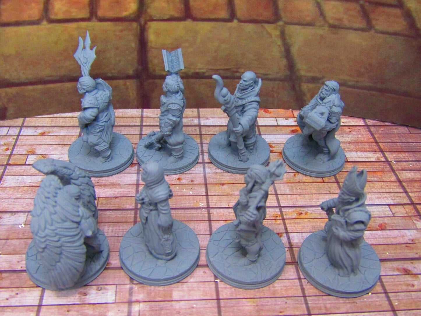 8pc Holy Order of Ash Paladin Religious Set Mini Miniature 3D Printed Model