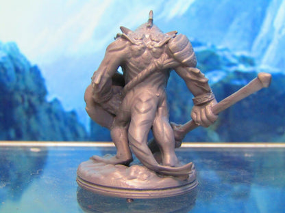 Sea Devil Warrior Soldier w/Spear/Shield Mini Miniature Figure 3D Printed Model