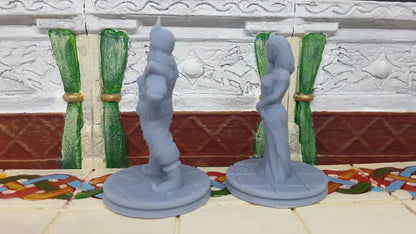 Arabian Prince & Princess Mini Miniature Figure 28-32MM Resin 3D Printed D&D