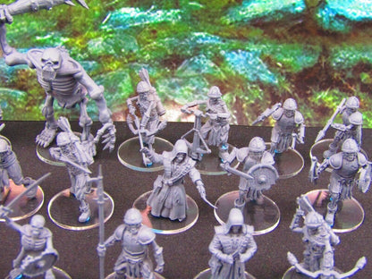 29pc Large Skeletal Army Set Mini Miniatures 3D Printed Resin Model Figure
