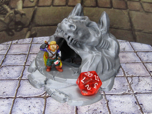 Dragon Skull Cave Entrance Mini Miniature Figure Scenery Terrain 3D Printed