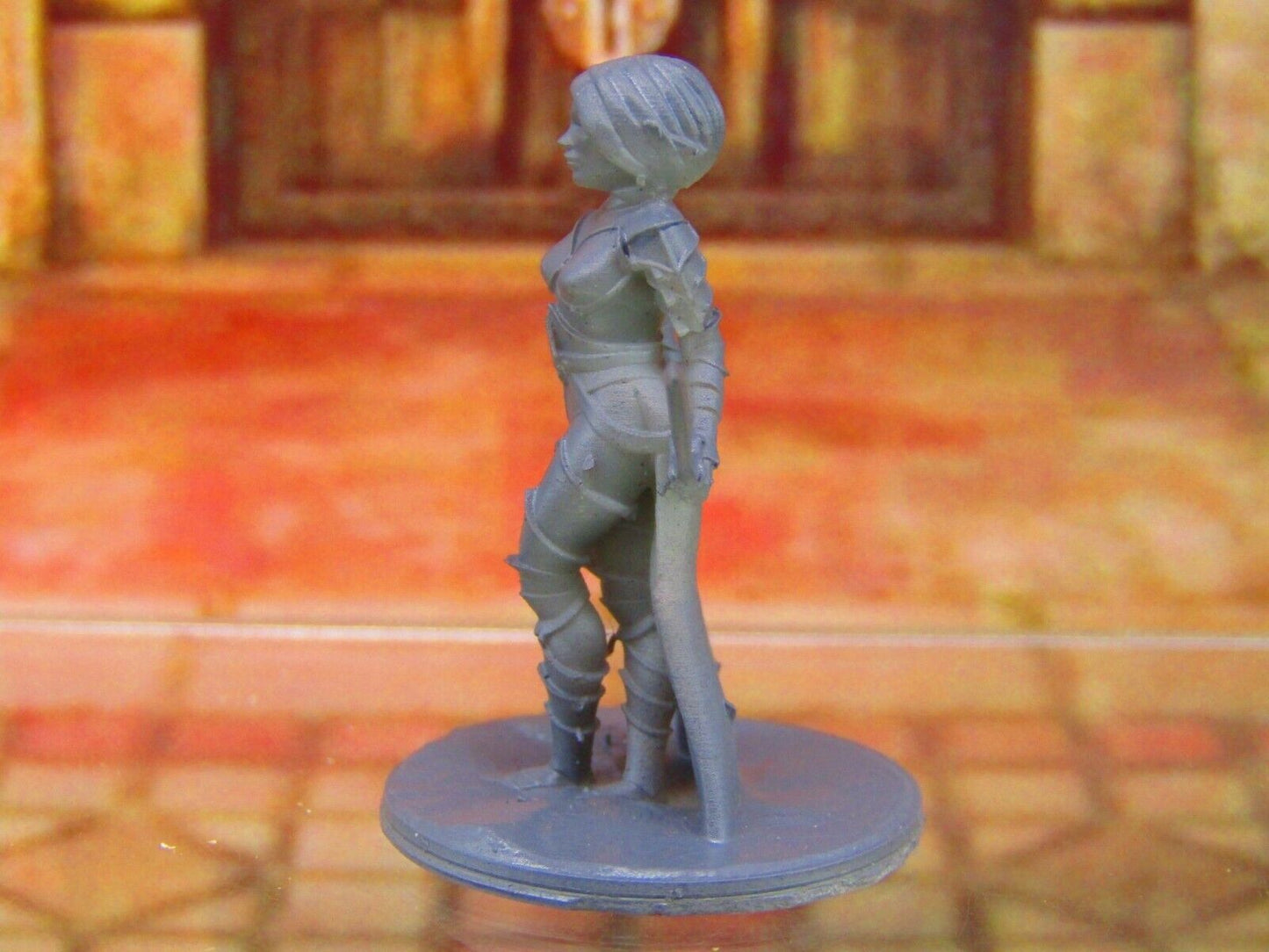 Dark Elf Female Warrior Dual Wielding Mini Miniature Figure 3D Printed Model