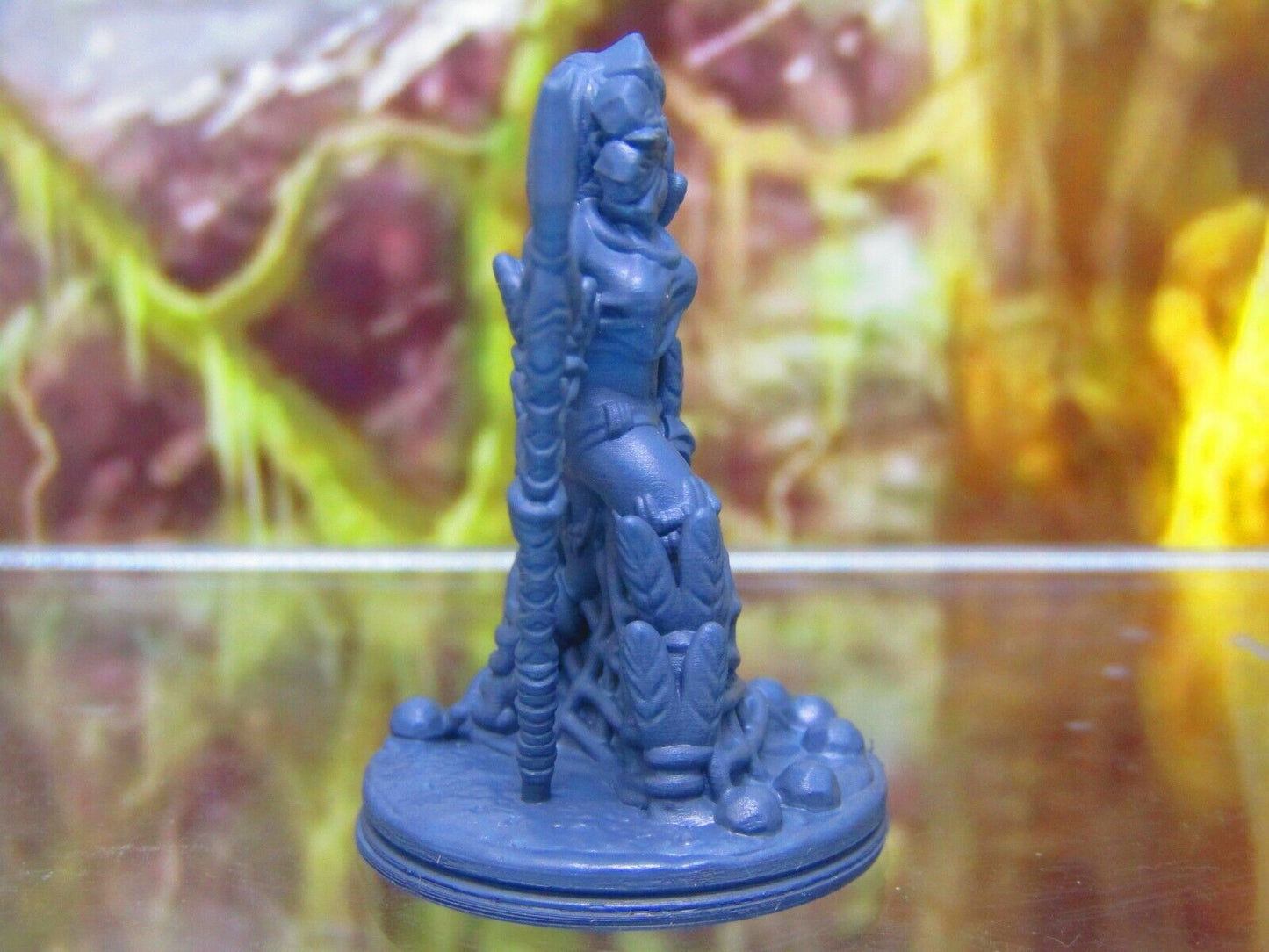 Masked Tribal Jungle Flower Warrioress Mini Miniature Figure 3D Printed Model