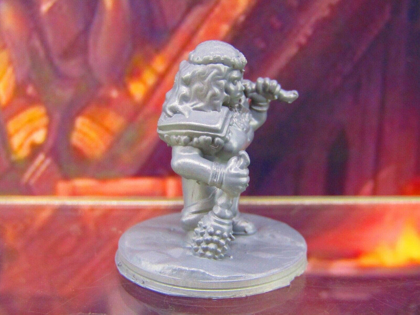 Female Gray Dwarf Warrior w/ Clubs Maces Mini Miniature Figure 3D Printed Model
