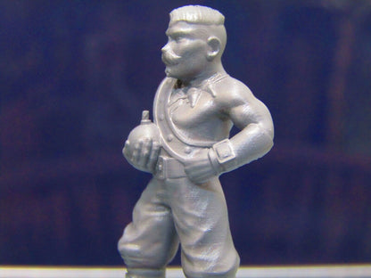 Human Pirate Crewman Bomber Mini Miniature Figure 3D Printed Model 28/32mm Scale