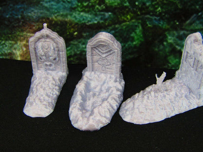 5pc Disturbed Graves Graveyard / Cemetery Scatter Terrain Scenery Tabletop