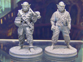 Half Orc Pirate Pair Mini Miniature Figure 3D Printed Model 28/32mm Scale