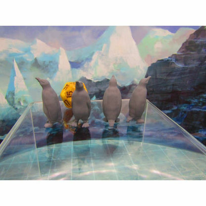 4 Piece Artic Penguins Set Mini Miniature 3D Printed Figure Model 28/32mm Scale