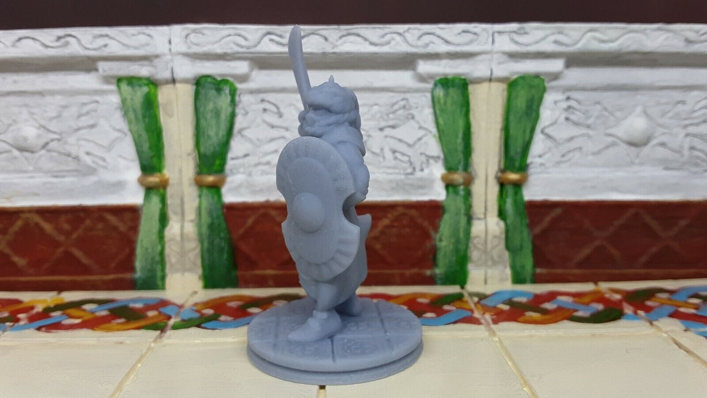 Palace Soldier Guard Fighter w Spear Mini Miniature Figure 28-32MM Resin Printed