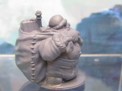 Dwarven Santa Claus Dwarf Christmas Mini Miniature Figure 3D Printed Model