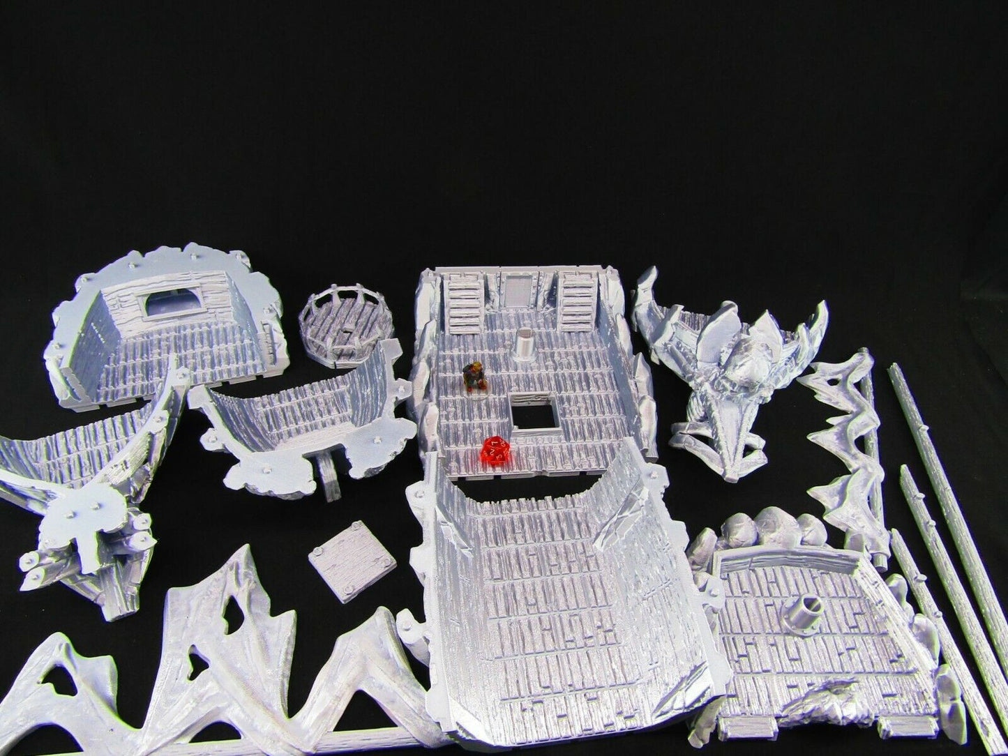 Devil's Scorn Undead Pirate Ship Haunted Boat Scatter Terrain Scenery 3D Printed