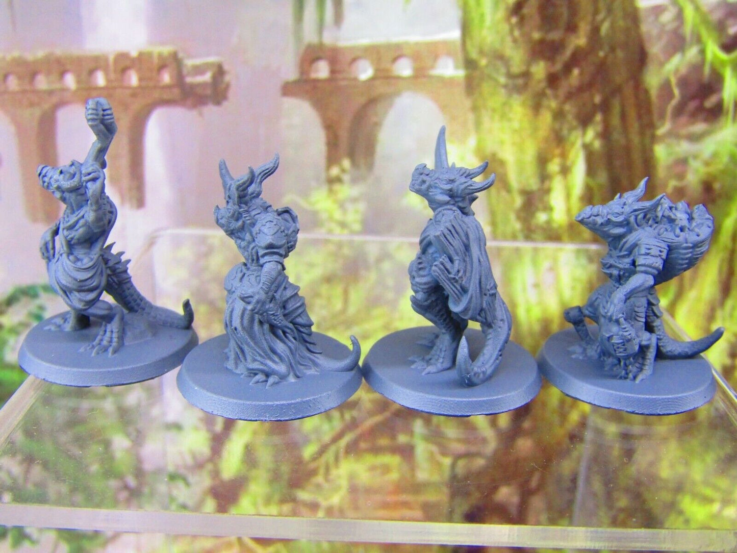 4pc Kobold Set Mini Miniatures 3D Printed Resin Model Figure 28/32mm Scale RPG