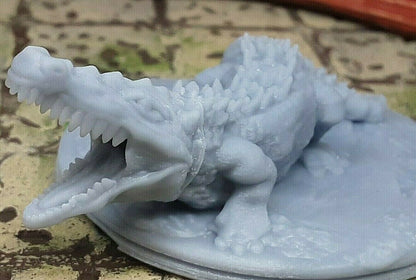 Monster Crocodile Encounter Mini Miniature 28/32mm Figure D&D 3D Printed Resin