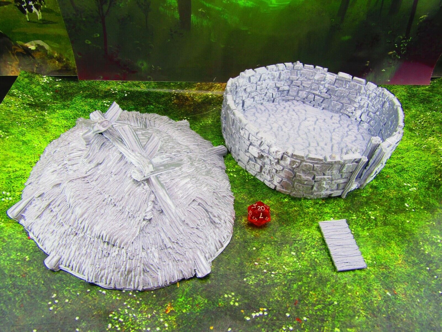 Modular Celtic Farm House Scatter Terrain Scenery Mini Miniature Model 28mm/32mm