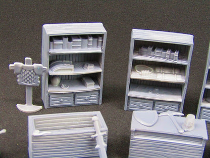 Merchant Weapon Trader Equipment Shop Items Scatter Terrain Props Scenery 3D
