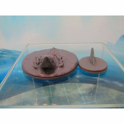 Shark Swimming + Surfacing Mini Miniature Scatter Terrain Scenery 3D Printed Mod