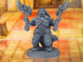 Ignes the Assaulter Female Warrior Soldier Knight Dwarf Mini Miniature 3D Print