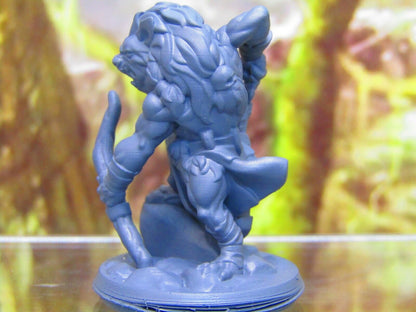 Hyenaman Figther Warrior Soldier Archer w/ Bow/Arrow Mini Figure 3D Printed Mode