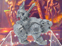 
              Dwarven Queen Battle Ready on War Bear Mini Miniature Figure 3D Printed Model
            