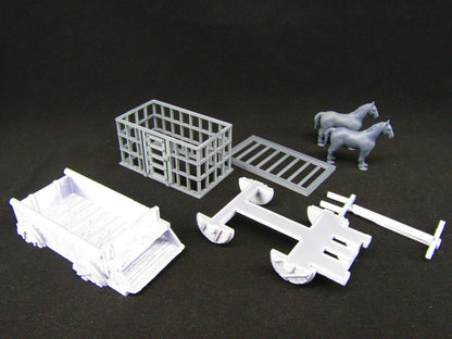 Slave Wagon w/ Cell  Scatter Terrain Scenery 3D Printed Mini Miniature Model
