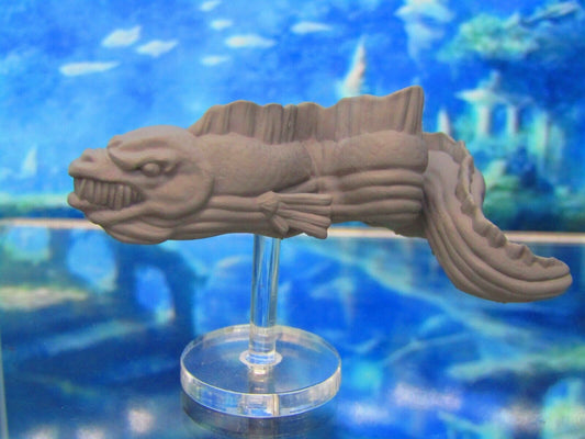 Large Underwater Eel Sea Animal With Rod & Stand Mini Miniature 3D Printed