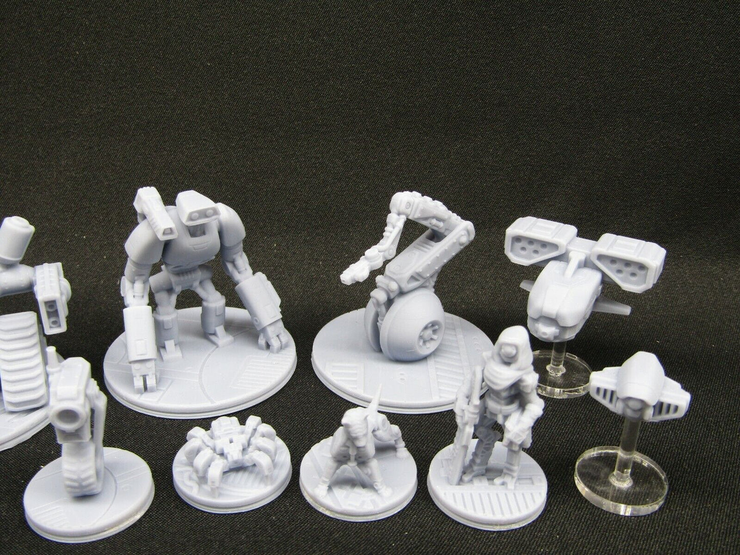 12 pc Sci Fi Mini Set 1 Droids & Robots Miniature Scatter Terrain Scenery