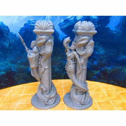 Merfolk Underwater City Decorative Pillar Columns Scenery Scatter Terrain Props