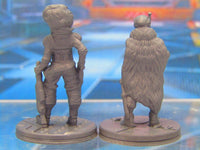 
              Female Human Sci Fi Bounty Hunter Mercenary Pair Mini Miniature 3D Printed Model
            