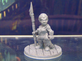 Gnome Female Sailor W/Spear Mini Miniature Figure 3D Printed Model 28/32mm Scale