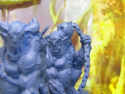 Troll Pair Mini Miniature Figure 3D Printed Model 28/32mm Scale Fantasy RPG