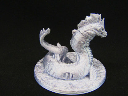 Undead Sea Serpant Mini Miniature Figure 3D Printed Model 28/32mm Scale RPG