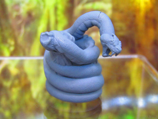 Large Man Eating Anaconda Python Deep Jungle Snake Mini Miniature 3D Printed