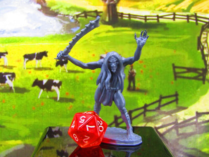 Female Troll Hag W/ Sawtooth Sword Monster Encounter Mini Miniature Model